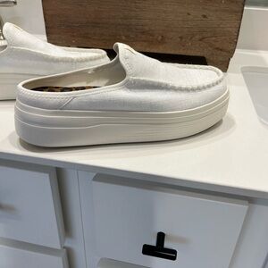 Hey Dude Cream Slip-On Shoes